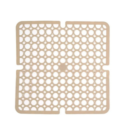 Килимок для мийки силікон 28*28см бежевий 