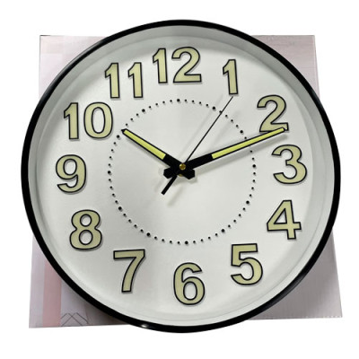 Годинник настінний круглий 9760Y d-30см Black