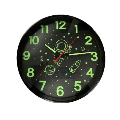 Годинник настінний круглий 9755Y d-30см Black