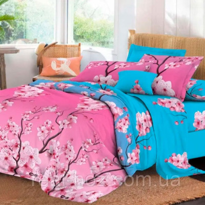 К-т пост. білизни євро /2209-9 бязь UTEX (пр200*220, под. 200*220, нав. 70*70*2) Сакура