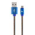 Кабель USB/micro USB 1,м Cablexpert Blue 2.1A (CC-USB2J-AMmBM-1M-BL)