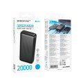 Універсальна мобільна батарея (повербанк) 20000mAh Borofone BJ80A Clever чорна (2-USB/Tyre-C) LED індікатор заряду