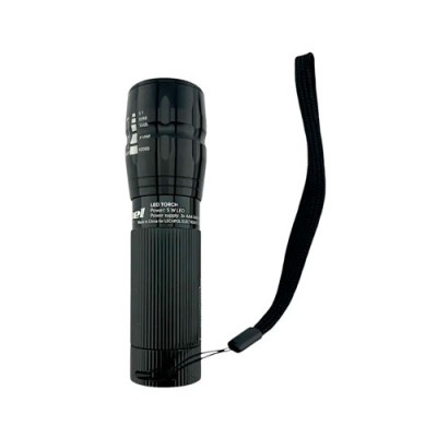 Ліхтарик ручний потужний Rebel UR-0939 чорний 5W/120м/Zoom/100-400Lm батарейки у комплекті 3 режими