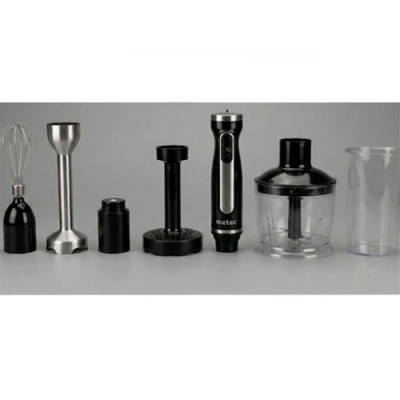 Блендер занурювальний 1000Вт чорний Metec HB6030 4 насадки гарантія 1 рік