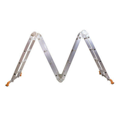 Драбина трансформер Aloft алюмінієва 4*4 сходинки сіра (макс. вис. 4,68м)