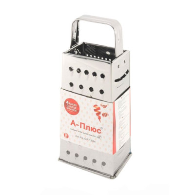 Терка нерж сталь 4-гран з пластиковою ручкою А-Плюс 1204