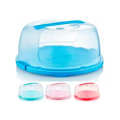 Тортовниця кругла 285*170мм пластик