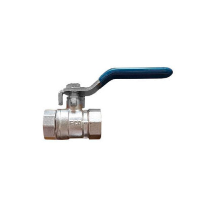 Кран кульовий 1/2 ВВ ручка Економ синій (шар сталь)