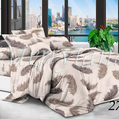 К-т пост. білизни євро /2784 бязь MERRYLAND BRONZE(пр200*215, под. 200*215, нав. 70*70*2)