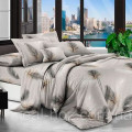 К-т пост. білизни двоспальне /В-058 бязь UTEX (пр175*215, под. 175*215, нав. 70*70*2) Пірья на сірому