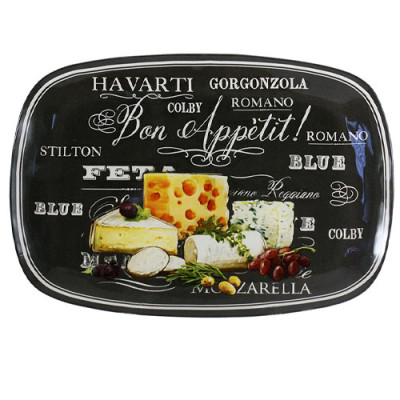 Блюдо скло прямокутне 34,5*23,5см Сир Bon Appetit 14