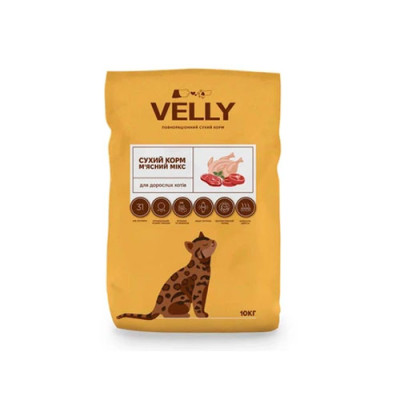 Сухий корм для котів Velly Мясний Мікс 10кг