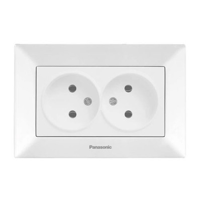 Розетка 2-я біла Panasonic Arkedia Slim уп.6шт