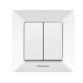 Вимикач 2-й білий Panasonic Arkedia Slim уп.6шт