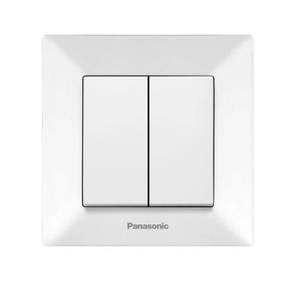 Вимикач 2-й білий Panasonic Arkedia Slim уп.6шт