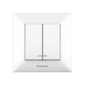 Вимикач 2-й білий з підсвіткою Panasonic Arkedia Slim уп.6шт