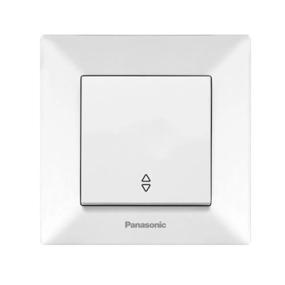 Вимикач 1-й білий прохідний Panasonic Arkedia Slim уп.6шт