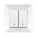Вимикач 2-й білий прохідний Panasonic Arkedia Slim уп.6шт