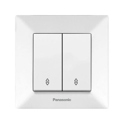 Вимикач 2-й білий прохідний Panasonic Arkedia Slim уп.6шт