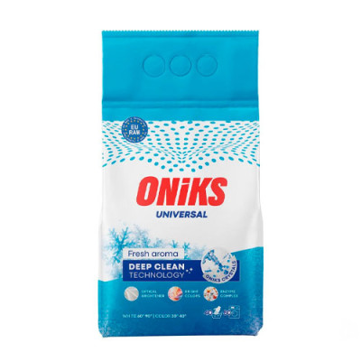 Пральний порошок безфосфатний Oniks Universal Fresh Aroma 4кг