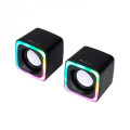 Колонки комп`ютерні 2,0 XTRIKE SK-201 RGB 3,5/USB RGB чорні 1,35м