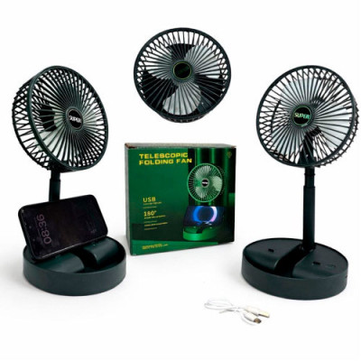 УЦІНКА Вентилятор настільний складний Folding FAN акумулятор USB DC-5V (без повернення)