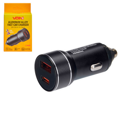 Автомобільний зарядний пристрій VOIN 30W USB PD 12/24V