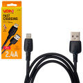 Кабель USB Lightning VOIN CC-1201L чорний 2.4А 1м