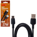 Кабель USB /Type-C VOIN CC-1501C 3А 1м чорний