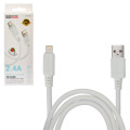 Кабель USB Lightning BOROFONE BX115W  2.4А 1м білий