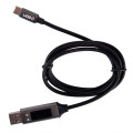 Кабель USB /Type-C з дісплеем VOIN CC-3201CGY 3А 1м сірий