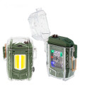 Ліхтар D48-1-COB MULTIFUNCTIONAL зелений акумулятор індикація заряду запальничка Type-C Box