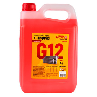 Рідина охолоджуюча Антифриз VOIN Red G12 4л концентрат